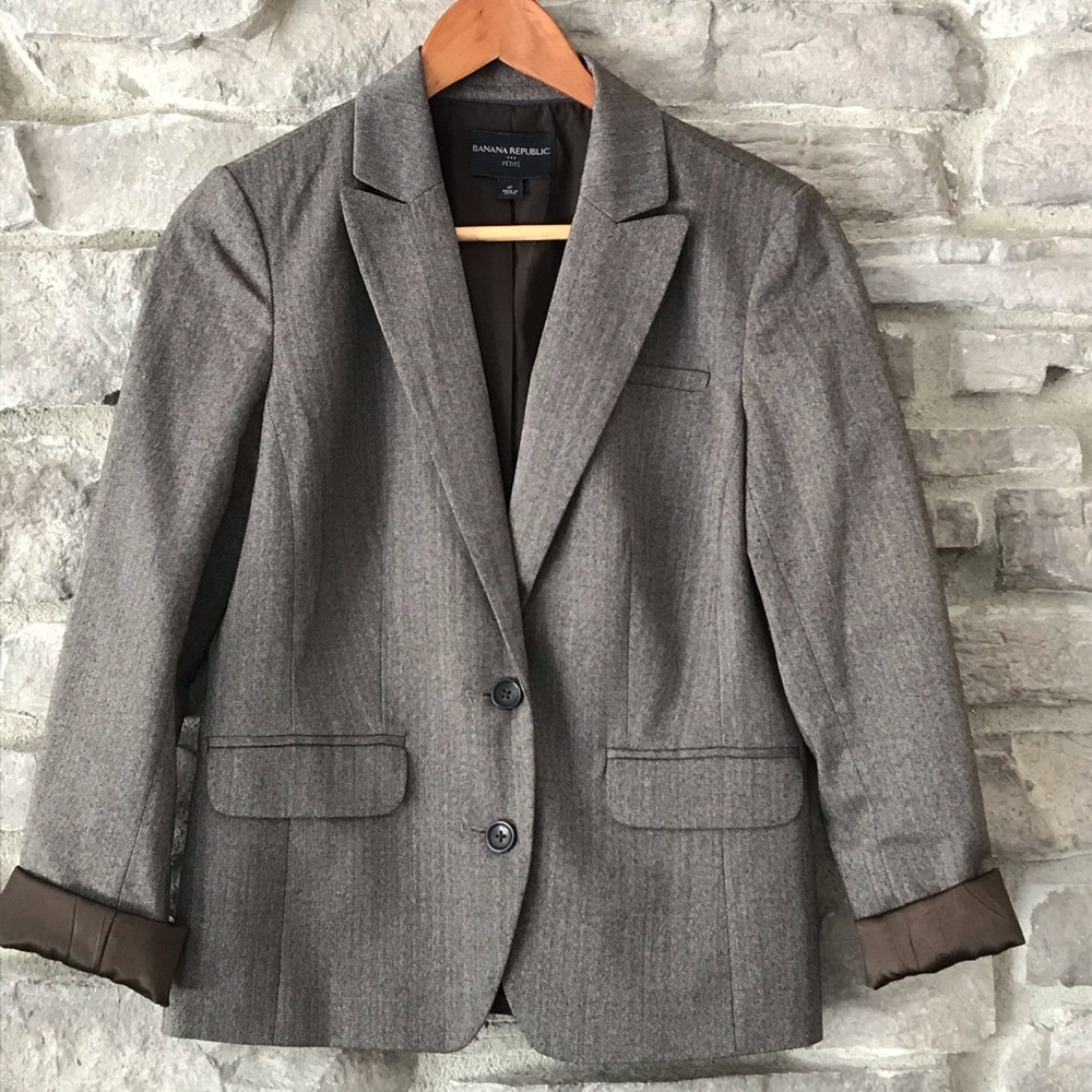 Banana Republic Size 4P Brown Suit Jacket